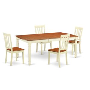 Beautiful table with set of 4 comfortable kitchen chairs which could be positioned in your dining area and small space. Both