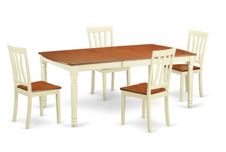Beautiful table with set of 4 comfortable kitchen chairs which could be positioned in your dining area and small space. Both