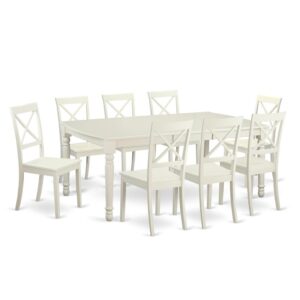 giving you the ideal table for family gatherings or a group of friends. This dining table can be placed in the kitchen or dining room. This kitchen table set has been created with rubber wood. Rubber wood gives is durable and eco-friendly. Additionally