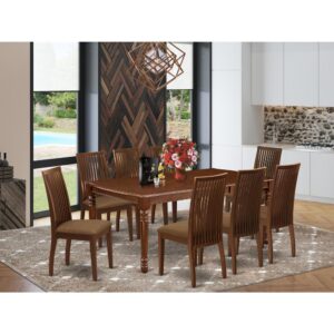 making it incredibly easy to incorporate into any dining room. The Kitchen table includes a built-in 18 inch self-storage expansion leaf which can be stored right beneath table the top. The wooden table is created from prime quality rubber wood known as Asian Hardwood. No heat treated pressured wood like MDF