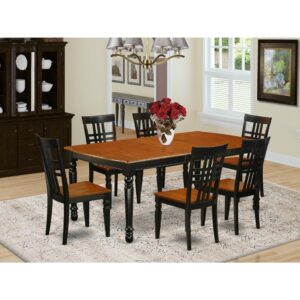 offering you the ideal table for loved ones gatherings or a group of friends. This dining room table set has been created with rubber wood. Rubber wood gives a tough and eco-friendly appeal. Besides