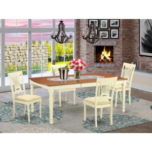 with four matching chairs. Ideal for any dining space or kitchen space