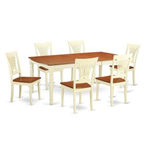 with 6 matching chairs. Made for any dining space or kitchen space