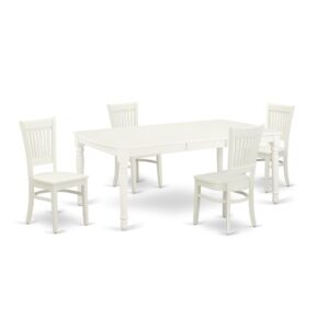 Our wood dinette set includes 4 lovely dining room chairs and a fantastic 4 legs dining table. The modern dining table set gives a Linen White hardwood dining table and amazing Linen White solid wood dining chair that will improve the beauty of your dining room. This Rectangular dinette table is made of high-quality rubber wood. This wood table has produced from high-quality solid woods that can Endurance to 300lbs weight. This Kitchen table set is colored with a high-quality Linen White finish. You can clean this set easily with any furniture clearance. This dinette set puts together simply because of its simple style. You can create this modern dinette set one place to another simply. The wood dinette set is one of the most essential pieces of furniture in your house. It not only becomes the place to eat meals