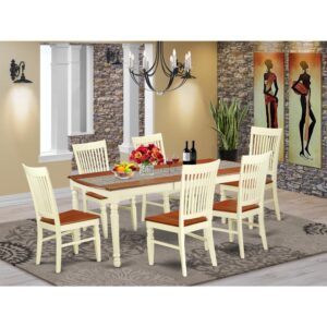 offering you the ideal table for for a large group of people. This dining room table set has been created with rubber wood. Rubber wood has a tough and eco-friendly appeal. With rubber wood furniture