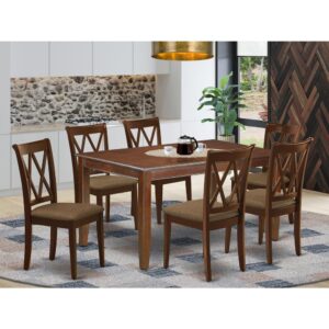 particle board or veneer top fabricated. Slender Double X back dining chairs present fashionable and cozy seating