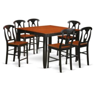 this 7-piece counter height dining room table set is a simple and most appropriate set for your home. As mentioned above