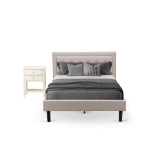 This upholstered full size bedroom set is good to offer a gorgeous appeal to any bedroom. It is time to provide your master bedroom with a major style update with this upholstered modern bed. We are offering a 2 pc bed set for bedroom that contains 1 full bed frame with a headboard and 1 wood nightstand. This Denim Blue linen fabric Fannin full bed enhances the appeal of any bedroom to a deluxe level. Our unique creation bedroom set will surely feel comfortable when sitting on this wood bed frame and its plywood slats are excellent to supply ample support as well as the sturdy equidistant slats enhance durability and increase life. Everything you need for assembly is efficiently packaged