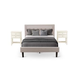 This upholstered wooden set for bedroom is fantastic to offer a stunning appeal to any bedroom. It is time to provide your bed room with a major style enhances with this upholstered wood bed frame. We are providing a 2 piece queen bedroom set for the master bedroom that contains 1 upholstered bed with a headboard and 1 eye-catching modern nightstand. This Denim Blue linen fabric platform queen size bed elevates the appeal of any bedroom to a deluxe level. Our unique creation bedroom set will surely feel comfortable when sitting on this platform bed frame and its plywood slats are excellent to provide ample support as well as the sturdy equidistant slats boost durability and increase the life. Everything that you need for assembly is efficiently packaged no additional instruments are required for this wingback bed set