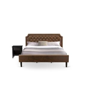 Our exquisite faux leather cushioned padding full size bed frame can make any room luxurious and comfortable to sleep in. We are offering a 2-piece full bedroom set including 1 full size bed with a headboard as well as an eye-catching nightstand. This platform bed is perfect for traditional bedrooms as well as a distinctive twist to any contemporary setting. Our wooden set for bedroom has 1 wood nightstand with traditional styling. Durable wood slats allow better support and fewer sagging for both inner-spring and foam mattresses. Our full bed set is easy to clean along with a damped fabric because of its smooth finish. This button tufted bed frame can be simply assembled with the provided step-by-step assembly instruction and equipment pack.