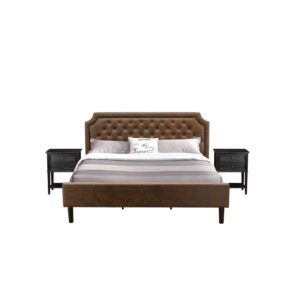 Our gorgeous faux leather cushioned padding king bedframe can make any bedroom luxurious and relaxed to sleep in. We are offering a 3-piece bedroom set which contains 1 king bed frame with a headboard and 2 eye-catching small nightstands. This king size bed is great for conventional bedrooms as well as a unique twist to any modern setting. Our bed set has 2 nightstands for bedrooms with traditional styling. Sturdy solid wood slats allow better support and less sagging for both inner-spring and foam mattresses. Our bed set is simple to clean with a damped cloth because of its smooth finish. This king size bed frame can be easily assembled with the provided step-by-step assembly instruction and components pack.