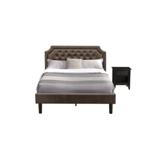 This attractive faux leather cushioned padding Queen Size Wooden Bed Frame will make any bedroom luxurious and relaxed to rest in. We are offering a 2 pc queen bedroom set that contains 1 wood bed frame with a headboard and 1 appealing end table. This queen bed is great for classic bed rooms and a distinctive twist to any modern environment. Our bedroom furniture set has a mid century nightstand with traditional styling. Strong solid wood slats allow better support and less sagging for both inner-spring and foam mattresses. Our queen bedroom set is easy to clean along with a damped cloth because of its smooth finish. This Queen Size Wooden Bed Frame can be simply assembled with the provided step-by-step assembly instruction and components pack.