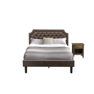 Our exquisite faux leather cushioned padding queen bedframe can make any room luxurious and relaxed to rest in. We are offering a 2-piece bedroom furniture set which contains 1 wood bed frame with a headboard and 1 appealing mid century nightstand. This mid century bed is suitable for classic bed rooms and a unique twist to any modern setting. Our bed set has a modern nightstand with traditional styling. This end table has two USB ports and 02 outlets so that you can charge up to 02 mobile devices at the same time or plug in your computer for the ultimate technical convenience. No more bending down to find the socket on the floor. Sturdy wood slats offer better support and less sagging for both inner-spring and foam mattresses. Our queen bedroom set is easy to clean along with a damped fabric because of its smooth finish. This queen size bed frame can be simply assembled with the provided step-by-step assembly instruction and components pack.