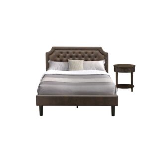 The stunning faux leather cushioned padding wood bed frame will make any room luxurious and relaxed to rest in. We are offering a 2-piece bedroom furniture set that contains 1 queen size bed frame with a headboard as well as 1 appealing wood nightstand. This queen frame is perfect for traditional bed rooms as well as a distinctive twist to any contemporary setting. Our queen bed set furniture has a small nightstand with traditional styling. Sturdy wooden slats offer better support and less sagging for both inner-spring and foam mattresses. Our bed set is easy to clean along with a damped cloth because of its smooth finish. This button tufted queen frame can be easily assembled with the provided step-by-step assembly instruction and hardware pack.