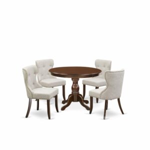 EAST WEST FURNITURE - HBSI5-MAH-35 - 5-PIECE KITCHEN DINING TABLE SET