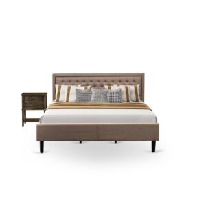 This elegant queen size bed set makes a beautiful addition to any bedroom in your home. Our 3 Piece queen size bed set consists of a 1-bed frame and 2 night stand with 1 drawer. Our queen size bedroom set will impress everyone that will come to your house because it fits with any type of decor. We have constructed this queen platform bed and wood night stand by using engineered wood to make strong support for you and your mattress. This versatile bed features a headboard made out of robust wood that will surely be the focal point of your bedroom and a good place to lean on and relax