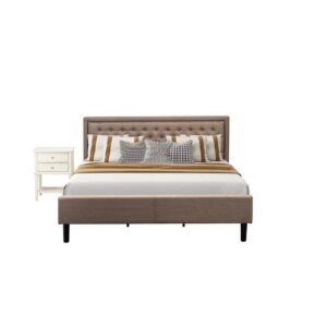 This elegant bedroom set makes a beautiful addition to any bedroom in your home. Our 3 Piece bedroom set contains 1 queen bed frame and 2 night stands with 1 drawer. Our queen size bed set will impress everyone that will come to your house because it fits with any type of decor. We have constructed this queen bed and modern nightstand by using engineered wood to create strong support for you and your mattress. Our versatile bed features a headboard crafted from robust wood that will surely be the focal point of your bedroom and a good place to lean on and relax