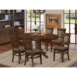 and the six dining chairs are designed in a ladder-back style in Espresso to greatly enhance the table. Premium quality Fine Furniture Kitchen Set is Created from Solid Rubberwood (also known as Asian Hardwood devoid of MDF (medium-density fiberboard)