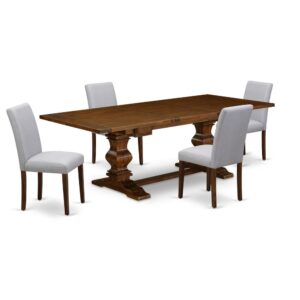 Upgrade your kitchen or dining area to the next level with our unique style rectangle expandable leaf table. The dining table features a classic design with a painted