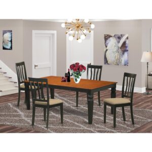 contemporary touch to any kitchen area or dining room. This kind of 5 Piece Kitchen table set with one table and four dining area chairs. High quality kitchen set which is made from 100% Asian Hardwood. Simply no MDF