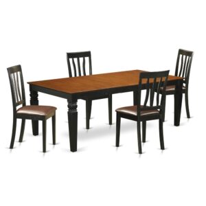 modern touch to any kitchen or dining room. This specific 5 Piece Kitchen table set with one table and 4 dining room chairs. Top notch kitchen set which is made out of 100% Asian Hardwood. Simply no MDF