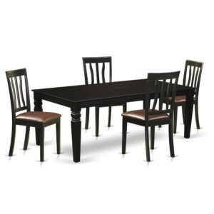 Modern Touch To Any Kitchen Or Dining Room. This Particular Five Piece Dining Table Set With One Table And 4 Dining Area Chairs. Top Notch Dining Set Which Created From 100% Asian Hardwood. Simply No Mdf