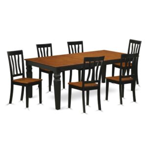 modern touch to any kitchen area or dining area. This kind of 7 Piece Dining room table set with 1 table and Six dining room chairs. Premium quality dining set which is created from 100% Asian Hardwood. Simply no MDF