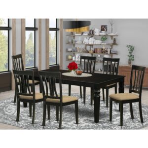 Modern Touch To Any Kitchen Area Or Dining Area. This Type Of Seven Piece Dining Table Set With One Table And Six Dining Room Chairs. Top Notch Dining Set Which Created From 100% Asian Hardwood. Simply No Mdf