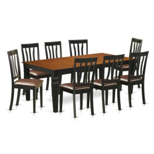 contemporary touch to any kitchen or dining area. This particular Nine Piece Kitchen table set with 1 table and Eight kitchen chairs. Premium quality kitchen set which is created from 100% Asian Hardwood. Simply no MDF