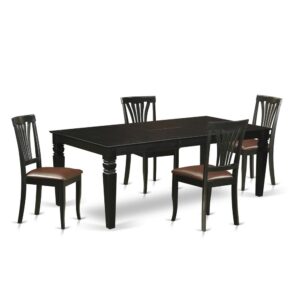 Contemporary Touch To Any Kitchen Area Or Dining Room. This Specific Five Piece Dining Room Table Set With One Table And 4 Dining Area Chairs. Premium Quality Dining Set Which Created From 100% Asian Hardwood. Simply No Mdf