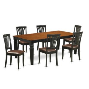 contemporary touch to any kitchen or dining room. This particular Seven Piece Kitchen table set with one table and 6 dining room chairs. High quality dining set which is made from 100% Asian Hardwood. Simply no MDF