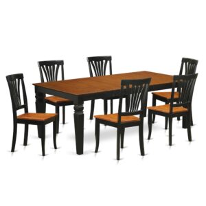 contemporary touch to any kitchen area or dining room. This kind of Seven Piece Kitchen table set with one table and 6 dining room chairs. High quality kitchen set which is made from 100% Asian Hardwood. Simply no MDF