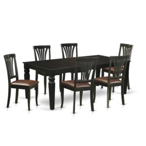 Modern Touch To Any Kitchen Area Or Dining Area. This Specific 7 Piece Kitchen Table Set With One Table And Six Dining Room Chairs. High Quality Dining Set Which Created From 100% Asian Hardwood. Simply No Mdf