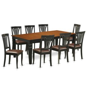 modern touch to any kitchen or dining room. This type of 9 Piece Dining room table set with one table and Eight dining room chairs. Top notch kitchen set which is made from 100% Asian Hardwood. Simply no MDF