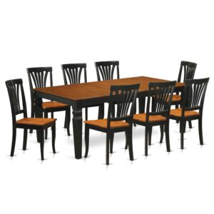 contemporary touch to any kitchen area or dining room. This kind of Nine Piece Dining table set with 1 table and Eight dining room chairs. Top notch kitchen set which is made from 100% Asian Hardwood. Simply no MDF