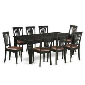 Modern Touch To Any Kitchen Area Or Dining Room. This Particular 9 Piece Dining Table Set With 1 Table And Eight Dining Room Chairs. Top Notch Kitchen Set Which Created From 100% Asian Hardwood. Simply No Mdf