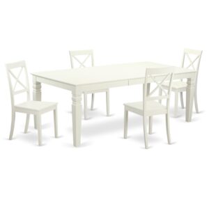 modern touch to any kitchen or dining area. This kind of 5 Piece Dining room table set with one table and four kitchen chairs. Premium quality kitchen set which is made from 100% Asian Hardwood. Simply no MDF