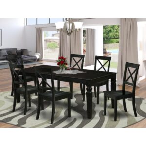 with wood seats finished in elegant Black color which let you enjoy a nice and trendy dining experience. Made up of hardwood