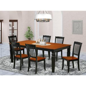 modern touch to any kitchen or dining area. A comfortable and luxurious Black and Cherry color offers any dining area a relaxing and friendly feel with this kitchen table. With a soft rounded bevel at the edge of the table top