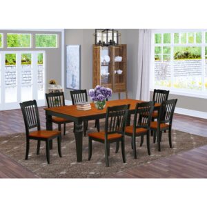 modern touch to any kitchen or dining area. A comfortable and luxurious Black and Cherry color offers any dining area a relaxing and friendly feel with this kitchen table. With a soft rounded bevel at the edge of the table top