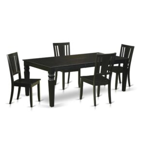 Modern Touch To Any Kitchen Area Or Dining Room. This Particular 5 Piece Dining Room Table Set With 1 Table And Four Kitchen Chairs. Premium Quality Dining Set Which Made From 100% Asian Hardwood. Simply No Mdf