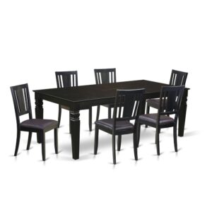 Modern Touch To Any Kitchen Area Or Dining Area. This Specific Seven Piece Dining Table Set With One Table And Six Dining Room Chairs. Premium Quality Dining Set Which Created From 100% Asian Hardwood. Simply No Mdf