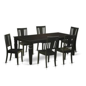 Contemporary Touch To Any Kitchen Or Dining Area. This Particular 7 Piece Kitchen Table Set With One Table And Six Dining Room Chairs. High Quality Kitchen Set Which Created From 100% Asian Hardwood. Simply No Mdf