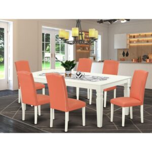 this well-designed and comfortable dinette table may be used for hours at a time. This rectangular wooden table is best for 4-8 people to sit and enjoy their meal. This wonderful slick Linen White kitchen table makes a really good addition for all kitchen space and corresponds all sorts of dining-room concepts. 100% solid wood from table top to table legs. This simple but charming Parson chair will add ambiance and style to your dining-room. Give your home a pop of chic style with this must-have Parson chair. A contemporary twist on a classic design