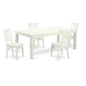 contemporary touch to any kitchen area or dining room. This particular Five Piece Dining room table set with 1 table and four dining area chairs. Premium quality kitchen set which is made out of 100% Asian Hardwood. Simply no MDF