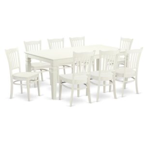 modern touch to any kitchen area or dining room. This specific Nine Piece Dining room table set with one table and 8 kitchen chairs. Premium quality kitchen set which is made out of 100% Asian Hardwood. Simply no MDF
