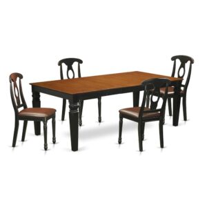 contemporary touch to any kitchen or dining area. This specific 5 Piece Kitchen table set with 1 table and 4 dining area chairs. Premium quality dining set which is made out of 100% Asian Hardwood. Simply no MDF