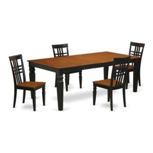 modern touch to any kitchen area or dining area. This particular Five Piece Dining table set with 1 table and four dining room chairs. Top notch kitchen set which is created from 100% Asian Hardwood. Simply no MDF