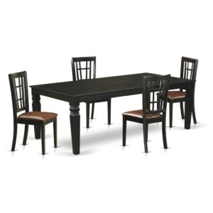Modern Touch To Any Kitchen Or Dining Area. This Specific 5 Piece Dining Room Table Set With One Table And Four Dining Area Chairs. Premium Quality Dining Set Which Created From 100% Asian Hardwood. Simply No Mdf
