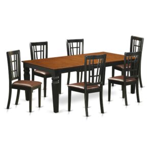 modern touch to any kitchen or dining room. This type of Seven Piece Dining room table set with 1 table and 6 dining room chairs. High quality kitchen set which is created from 100% Asian Hardwood. Simply no MDF